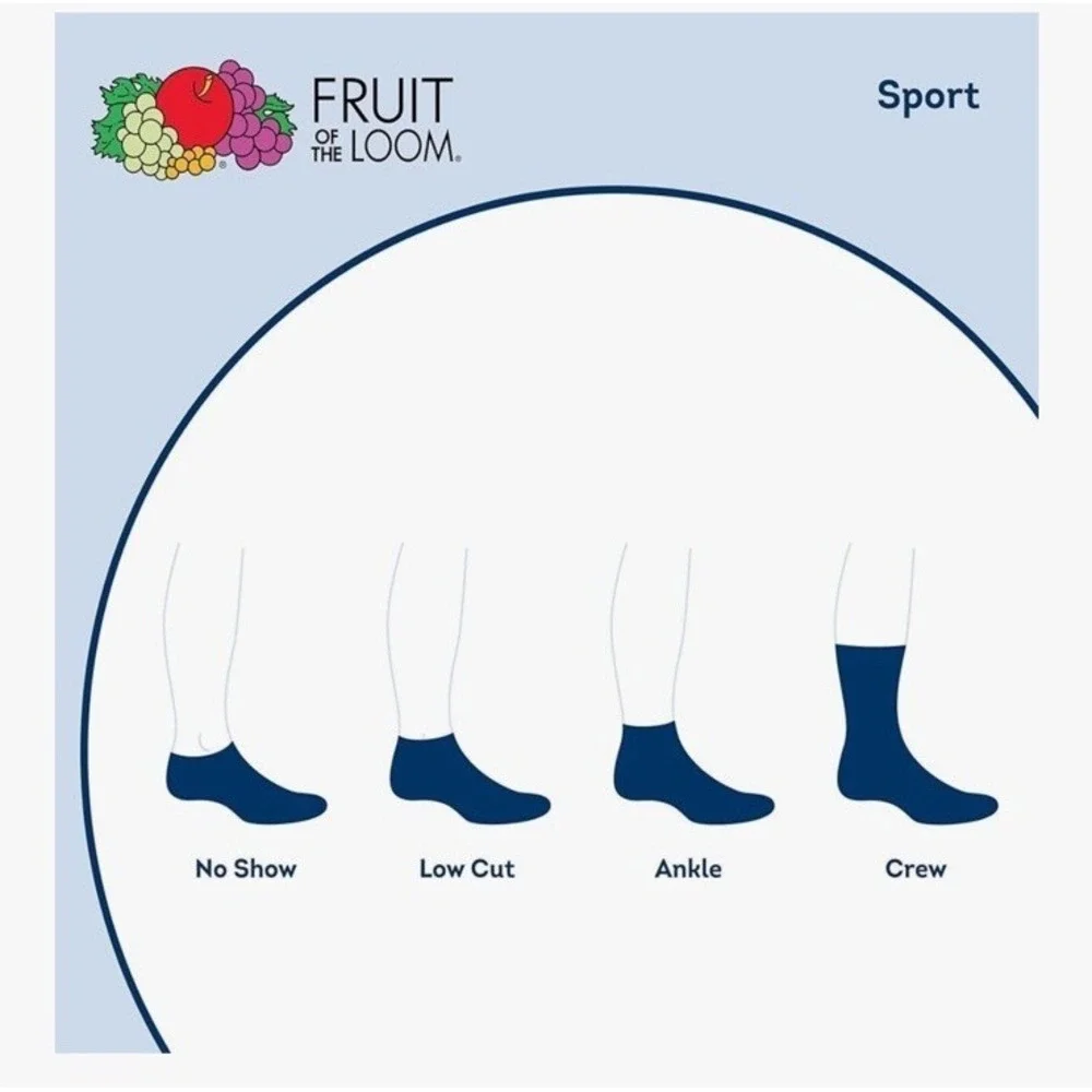 Fruit of the Loom Boys' Sz M Everyday Lightweight Sports No Show Socks (10 Pack)